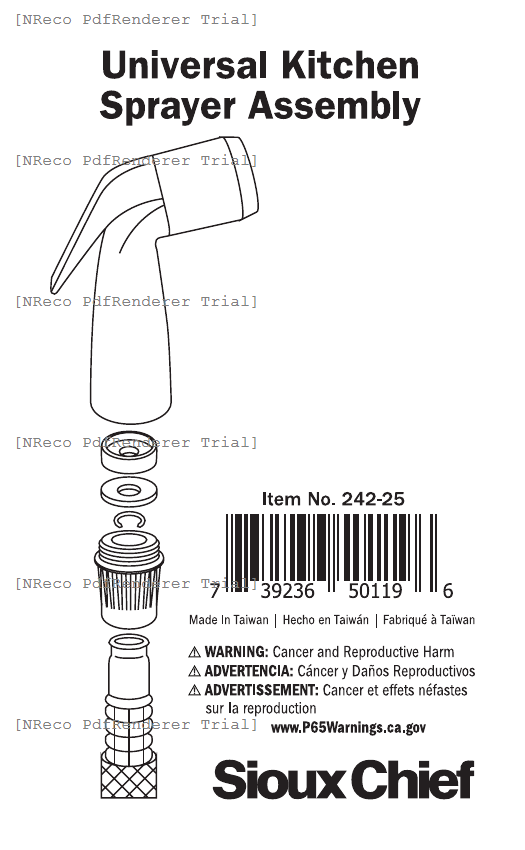 242-25 - INSTRUCTION SHEET.PDF Technical Document